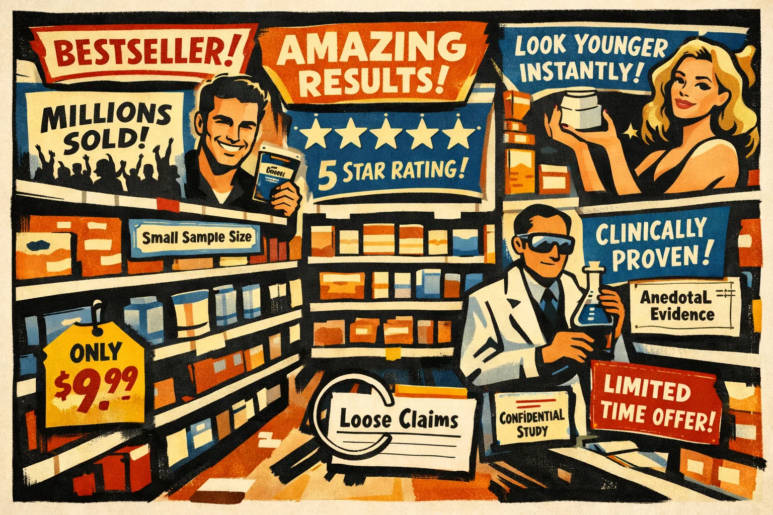 Overview image for How Ads Make Weak Claims Persuasive | Fallacy Lab