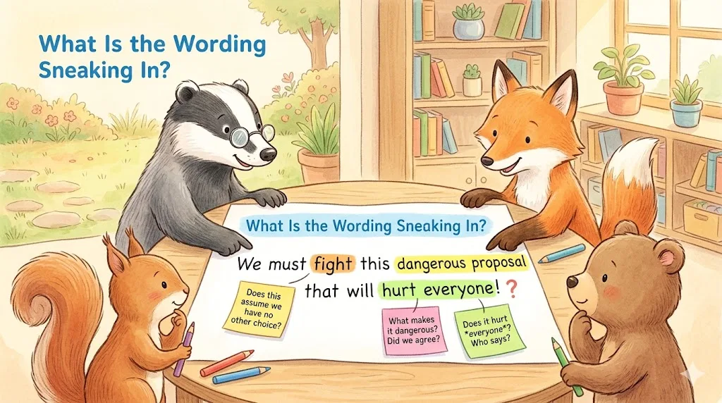 Overview image for What Is the Wording Sneaking In? | Fallacy Lab