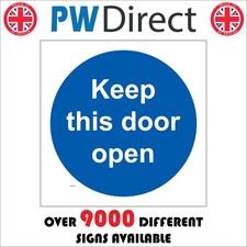 Listing image for SIGN Keep this door open access workplace slide safety handle way blue MA470F