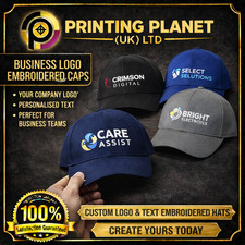 Listing image for Custom Logo Cap Business Branded Embroidered Personalised Company Team Hat