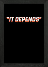 Listing image for Law School It Depends Framed Wall Art Poster Canvas Print Picture
