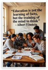 Listing image for Einstein Education Quote Students Critical Thinking 12x18 Poster