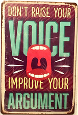 Listing image for TIN SIGN new 8x12 Voice argue argument classroom law student lawyer debate (CC)