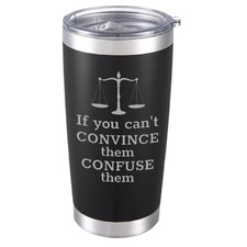 Listing image for Lawyer Logic Tumbler – If You Can’t Convince, Confuse Them Mug for Clever Minds