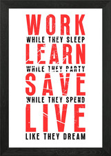 Listing image for Business Motivation Framed Wall Art Poster Canvas Print Picture