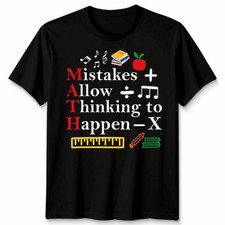 Listing image for Mistakes Allow Thinking To Happen Math Pi Day Numbers Calculation Unisex Tshirt
