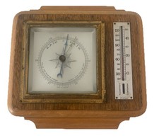 Listing image for Barometer & Thermometer Wall Gauge Vintage Weather Station Retro Decor Retro