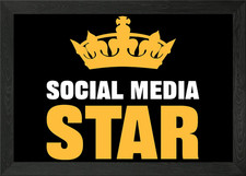 Listing image for Social Media Star Product Framed Wall Art Poster Canvas Print Picture