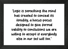 Listing image for Logic quotes Framed Wall Art Poster Canvas Print Picture
