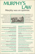 Listing image for Murphy's Law Vintage Poster Print, Humorous Wall Art