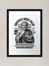 Listing image for Aristotle Philosophy Funny Greek Sa Framed Wall Art Poster Canvas Print Picture