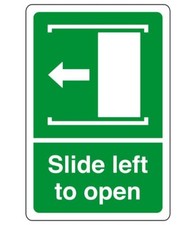 Listing image for Slides left to open - safety sign, health & safety signage, workplace safety, H