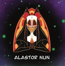 Listing image for Alastor The Nun Hazbin Hotel Fandom Inspired Hard Enamel Pin