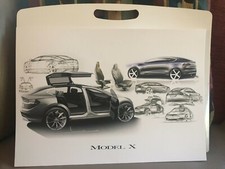 Listing image for Tesla Model X Official Launch Night Poster - perfect. Suitable for framing.