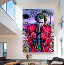 Listing image for Movie poster canvas pop culture art Painting joker wall Art Modern Wall Decor