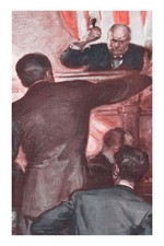 Listing image for 🔥 Historic Political Debate Poster (c. 1920s) - 24x36” Rare Reprint 🤯💯