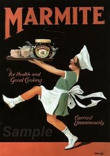 Listing image for VINTAGE MARMITE FOOD ADVERTISING A4 POSTER PRINT
