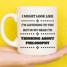 Listing image for Thinking Philosophy Mug | Philosophy Gifts | Gifts For Philosophy Lovers