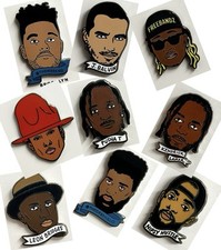 Listing image for Male Celebrities & Hiphop Artists Enamel Pin (Sold Out Limited Collectors Item)