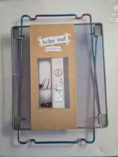 Listing image for Iridescent Locker Shelf 12 Inch Metal Mesh School Locker Organizer Storage Rack