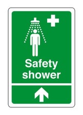 Listing image for Safety Shower arrow up - safety sign, health & safety signage, workplace safety