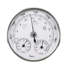 Listing image for 3 in 1 Barometer Indoor Outdoor Wall Decor Easy Read Compact Weather Station