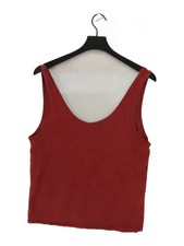Listing image for Thinking MU Women's T-Shirt M Red Other with Cotton Sleeveless Round Neck Basic
