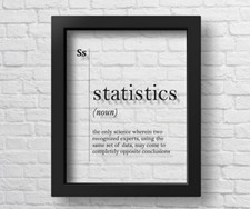 Listing image for TRANSPARENT Statistics Definition Poster Gifts for Teacher Professions Stats Art