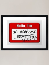Listing image for Academic Weapon Victim Nametag Fram Framed Wall Art Poster Canvas Print Picture