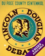 Listing image for UNITED STATES LINCOLN DOUGLASS DEBATE POLITICAL POSTER REAL CANVAS ART PRINT