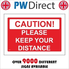 Listing image for SIGN Caution Please Keep Your Distance Safe Driving Road Traffic Accident VE508R