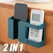Listing image for 2 in 1 Wall Mounted Mobile Phone Charging Organizer Storage Box TV Remot Holder