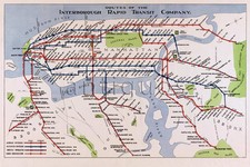 Listing image for NEW YORK CITY Rapid Transit Co. MAP 1924 Vintage Repro Art Print Poster 24x36