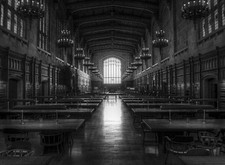Listing image for Michigan Law School Library Black and White Art Print Poster Wall Decor Elegant