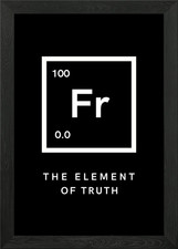 Listing image for Element of Truth: Fr Periodic Table Framed Wall Art Poster Canvas Print Picture