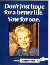 Listing image for A4 - Wall POSTER Print Art - 1979 Margaret Thatcher Election Advert Poster