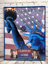 Listing image for 1996 Clinton Gore Debate 96 Framed Political Campaign Poster 24x18 Rare