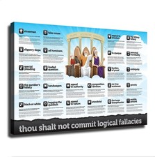 Listing image for Don't Make A Logical Fallacy Poster of Common Logical Fallacies Canvas Posters