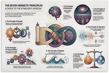 Listing image for 7 Hermetic Principles Poster Spiritual Philosophy Wall Art