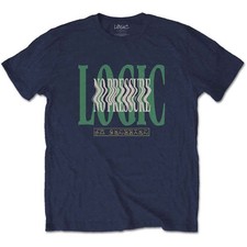 Listing image for Logic Unisex T-Shirt: Wavy (Navy Blue) (Back Print)