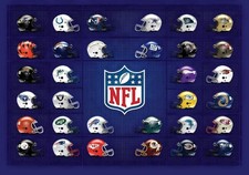 Listing image for NFL Helmet Team Logo Poster 260gsm various sizes