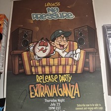 Listing image for Logic No Pressure Release Twitch Poster Extravaganaza Signed By Logic